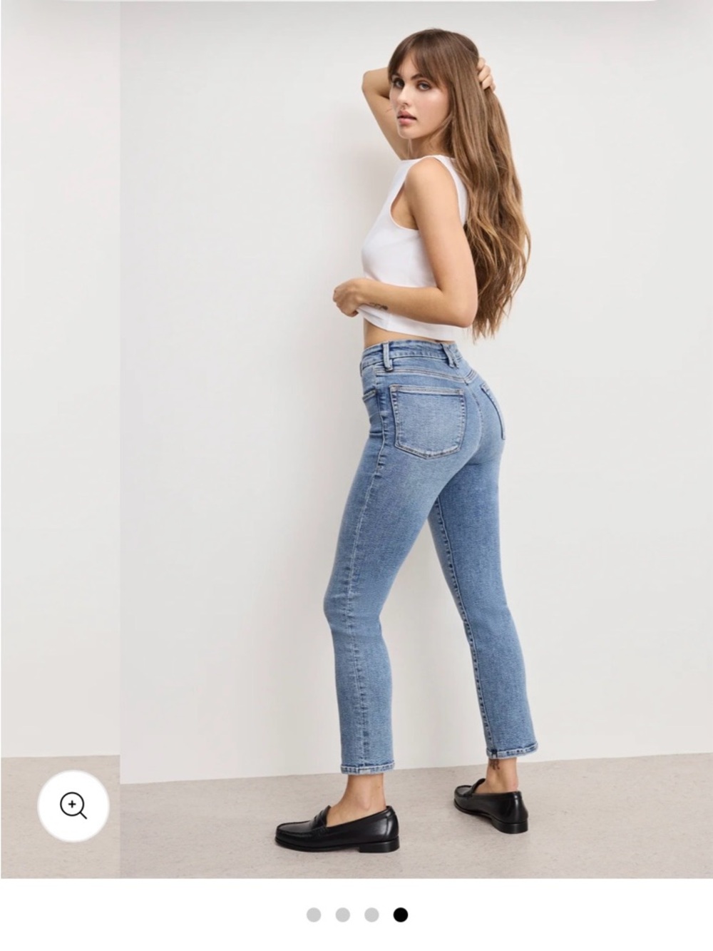 Good American Straight-Leg Jeans — Light Blue Wash - Picture 2 of 5